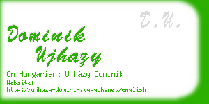 dominik ujhazy business card